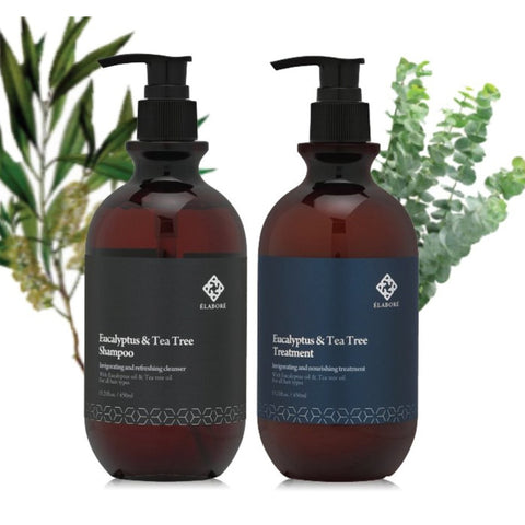 Elabore Eucalyptus & Tea Tree Shampoo and Treatment Set 15.21fl.oz / 450ml
