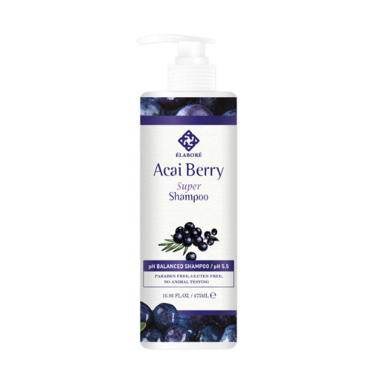 シャンプー Berry Elabore Acai Berry Super Shampoo - pH-Balanced (5.5)- 16.06 fl.oz