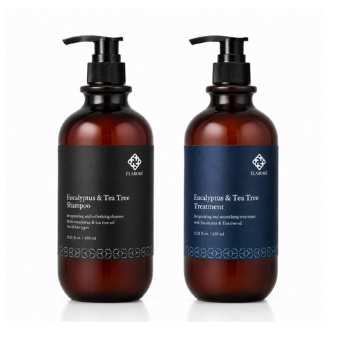 Elabore Eucalyptus & Tea Tree Shampoo and Treatment Set 15.21fl.oz / 450ml