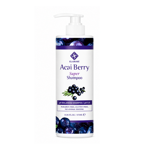Elabore Acai Berry Super Shampoo - pH-Balanced (5.5)- 16.06 fl.oz./475ml