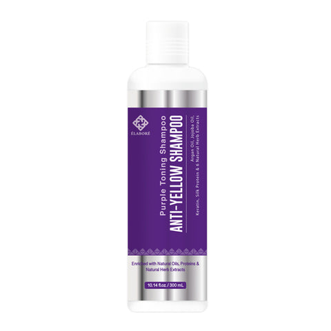 Elabore Purple Toning Shampoo - Anti Yellow Shampoo 10.14fl.oz/ 300ml